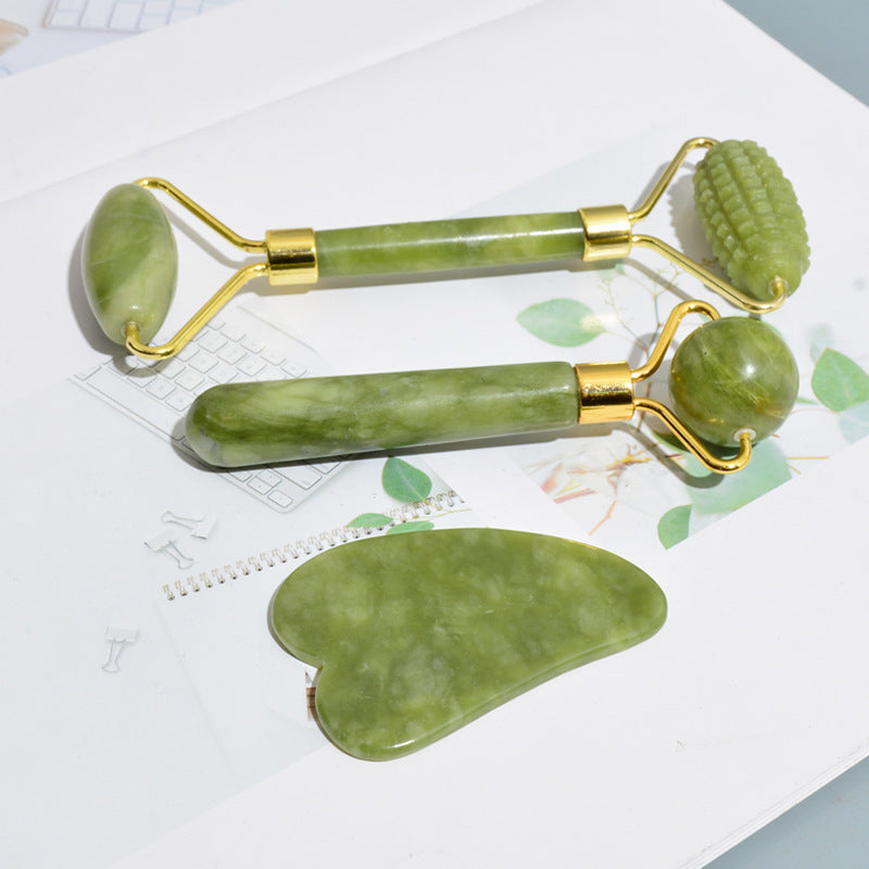 🔅EmpowerHer™ Kit de Masaje Facial de Jade – Ritual de Belleza 3 en 1🔅