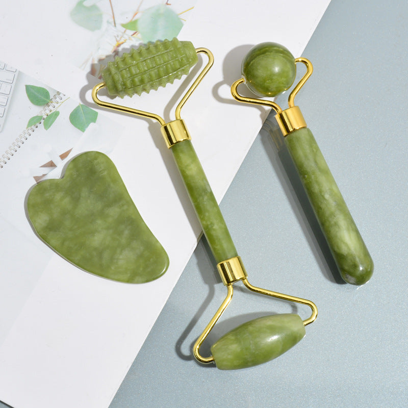 🔅EmpowerHer™ Kit de Masaje Facial de Jade – Ritual de Belleza 3 en 1🔅