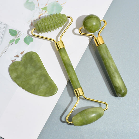 🔅EmpowerHer™ Kit de Masaje Facial de Jade – Ritual de Belleza 3 en 1🔅
