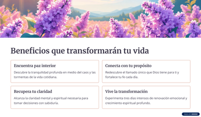 Mini Retiro HoLu: Fe y Renovación (3 Días de Transformación Interior)