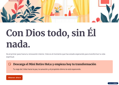 Mini Retiro HoLu: Fe y Renovación (3 Días de Transformación Interior)