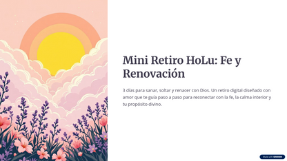 Mini Retiro HoLu: Fe y Renovación (3 Días de Transformación Interior)