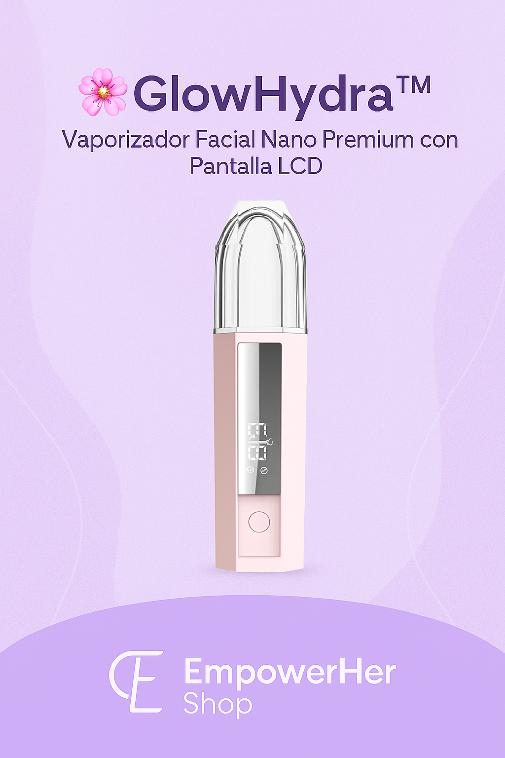 🌸 GlowHydra™ – Vaporizador Facial Nano Premium con Pantalla LCD