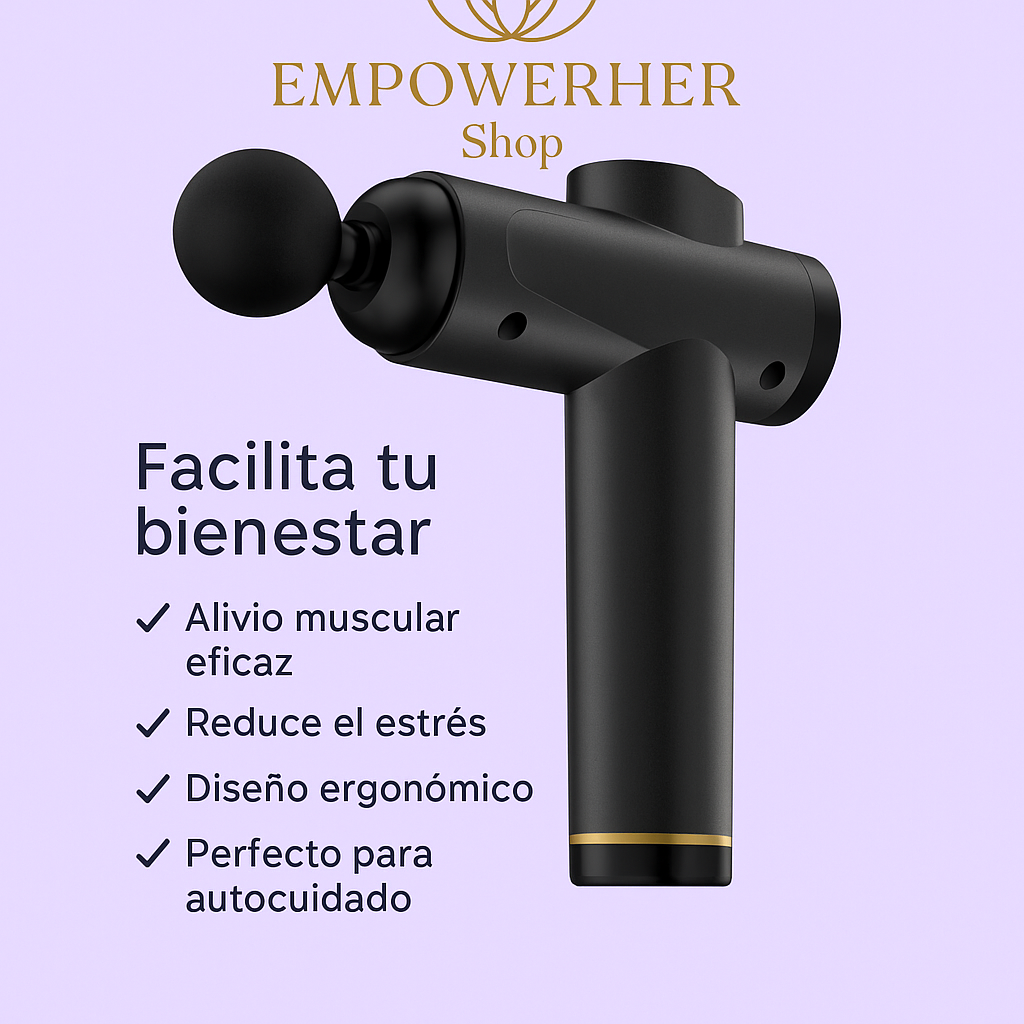 💜 Pistola de Masaje EmpowerHer™ – Alivio Muscular Instantáneo & Relax Total