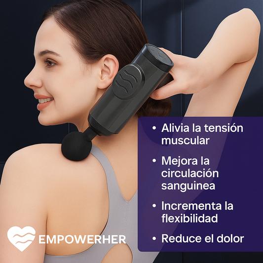 💜 Pistola de Masaje EmpowerHer™ – Alivio Muscular Instantáneo & Relax Total