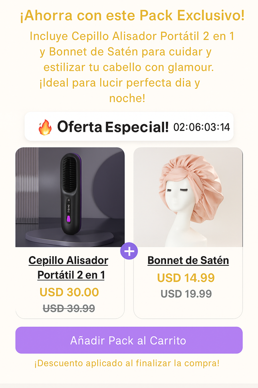 🔥 Pack Alisado & Cuidado Nocturno – ¡Transforma tu cabello!