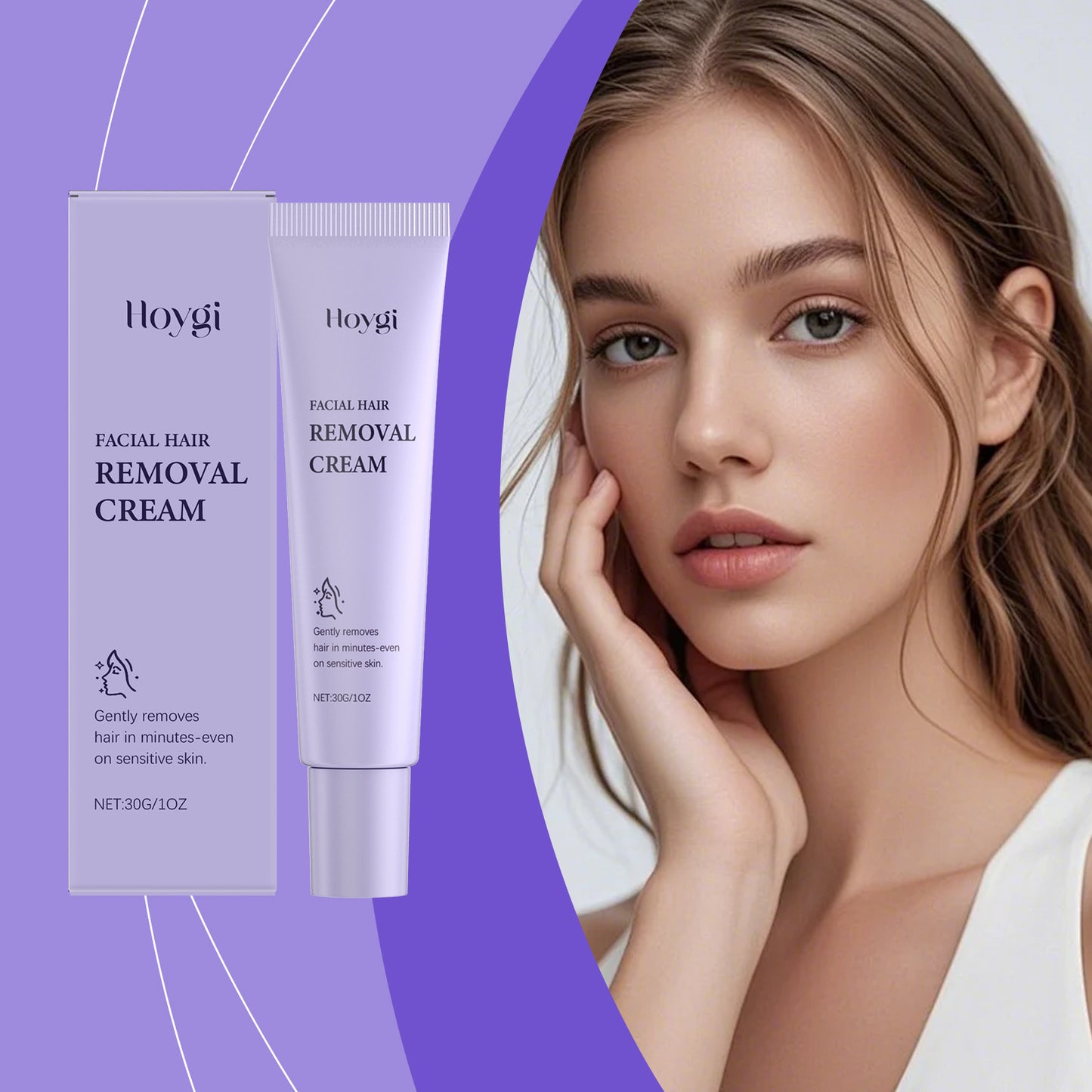 ✨ Crema Depilatoria Facial Suave – Piel lisa y cuidada en minutos✨
